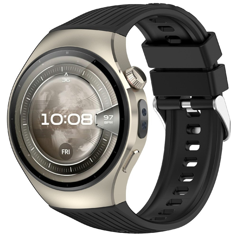 EIDERWOOD Huawei Watch 5 (46mm) Silikone Rem - Sort
