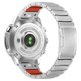 Universal Garmin 22mm QuickFit EIDERWOOD Titanium Smartwatch Rem m. Farvet Silikone - Sølv / Orange