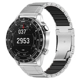 Universal Garmin 22mm QuickFit EIDERWOOD Titanium Smartwatch Rem m. Farvet Silikone - Sølv / Sort