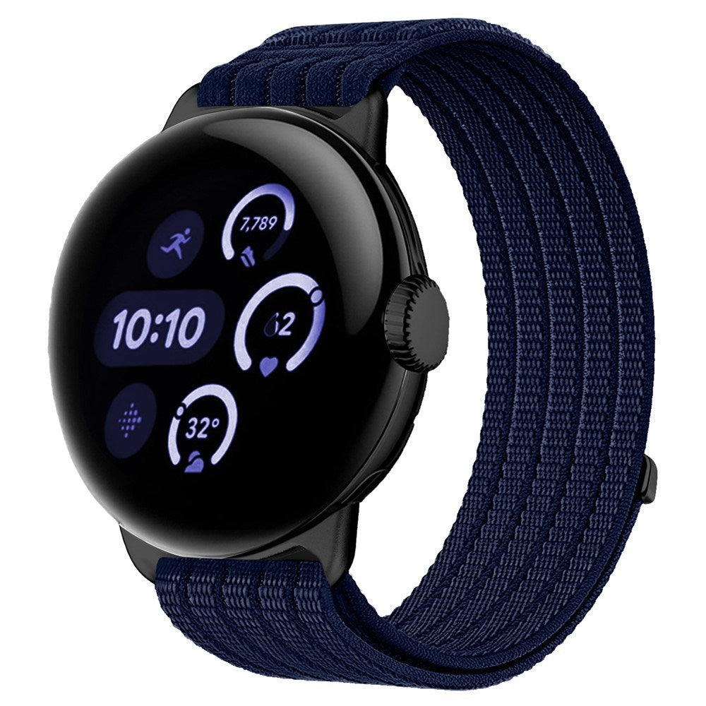 Google Pixel Watch 4 / 3 / 2 / 1 (41mm) EIDERWOOD Nylonrem - Mørkeblå