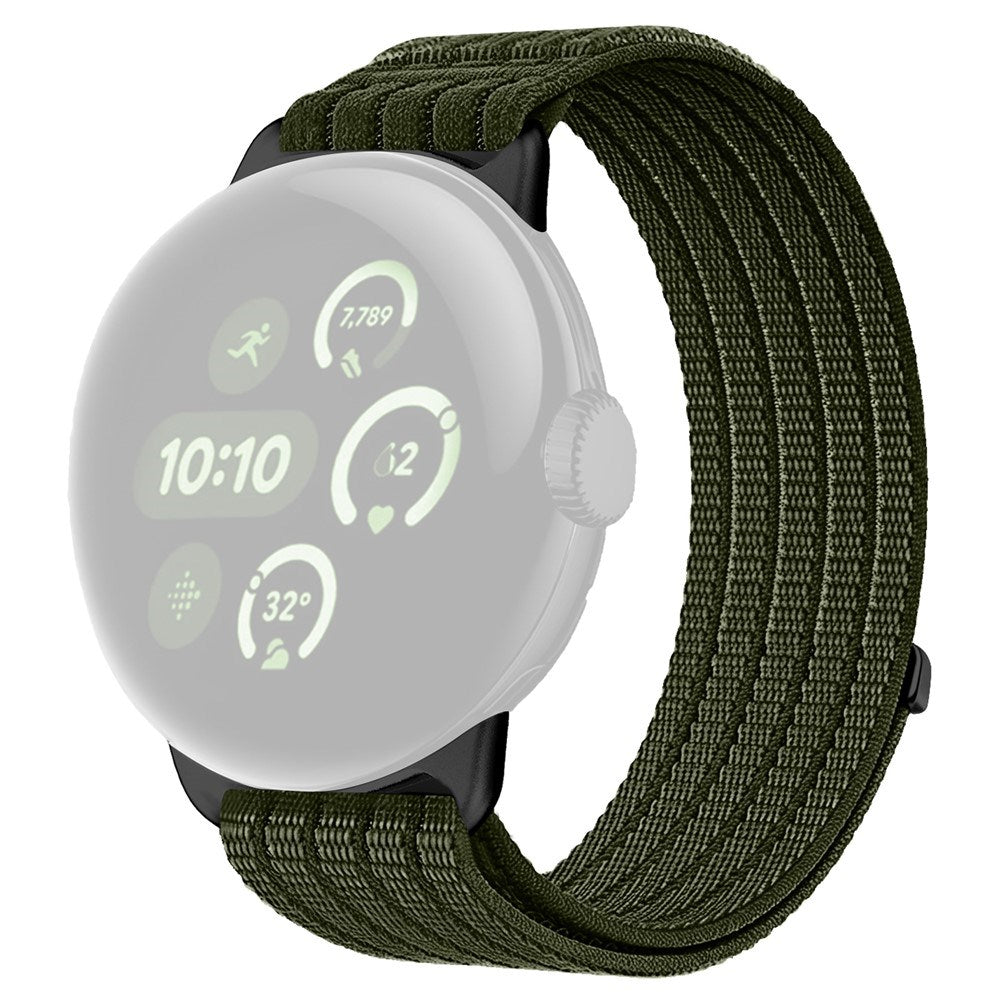 Google Pixel Watch 4 / 3 / 2 / 1 (41mm) EIDERWOOD Nylonrem - Mørkegrøn