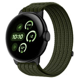 Google Pixel Watch 4 / 3 / 2 / 1 (41mm) EIDERWOOD Nylonrem - Mørkegrøn