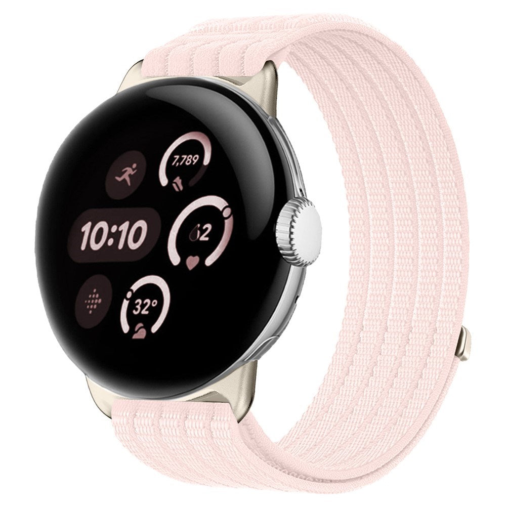 Google Pixel Watch 4 / 3 / 2 / 1 (41mm) EIDERWOOD Nylonrem - Lyserød