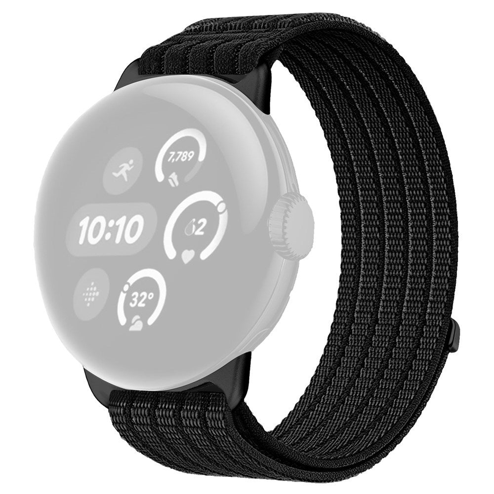 Google Pixel Watch 4 / 3 (45mm) EIDERWOOD Nylonrem - Sort