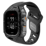 Apple Watch Ultra 4 / 3 / 2 / 1 (49mm) AULUMU Gummi Urrem m. Indbygget Plast Cover - Sort