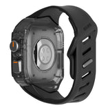 Apple Watch Ultra 4 / 3 / 2 / 1 (49mm) AULUMU Gummi Urrem m. Indbygget Plast Cover - Sort