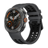 Samsung Galaxy Watch Ultra 2 / Ultra (47mm) Silikone Rem m. Ventilationshuller & Dobbeltspænde - Sort