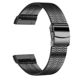 Fitbit Versa 3 Stainless Steel Metal Rem - Sort