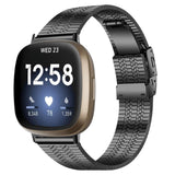 Fitbit Versa 3 Stainless Steel Metal Rem - Sort