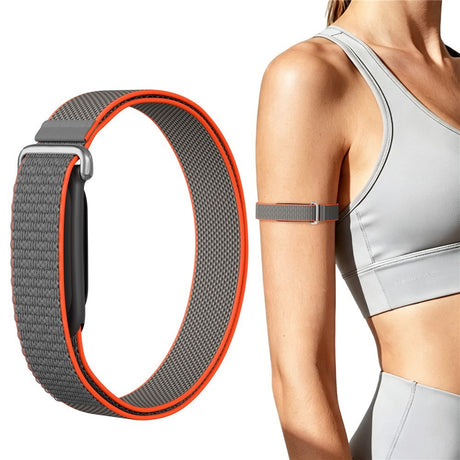 EIDERWOOD Google Fitbit Air Nylon Løbearmbånd - Grå / Orange