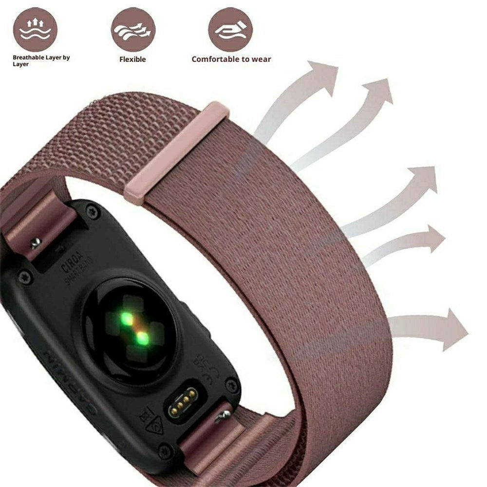 EIDERWOOD Garmin CIRQA Smart Band Nylon Urrem - Str. S-M - Grå