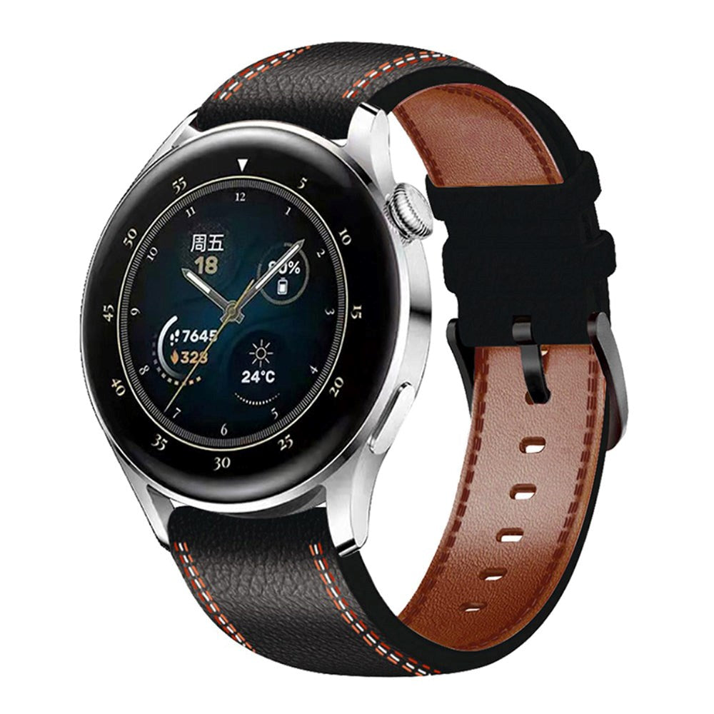 Universal Smartwatch Kunstlæder Rem 22mm - Sort