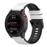 Universal Garmin 26mm Rem Riflet Silikone Rem m. Værktøj - Hvid / Sort