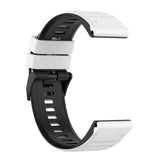 Universal Garmin 22mm Rem Riflet Silikone Rem m. Værktøj - Hvid / Sort