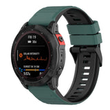 Universal Garmin 22mm Rem Riflet Silikone Rem m. Værktøj - Grøn / Sort