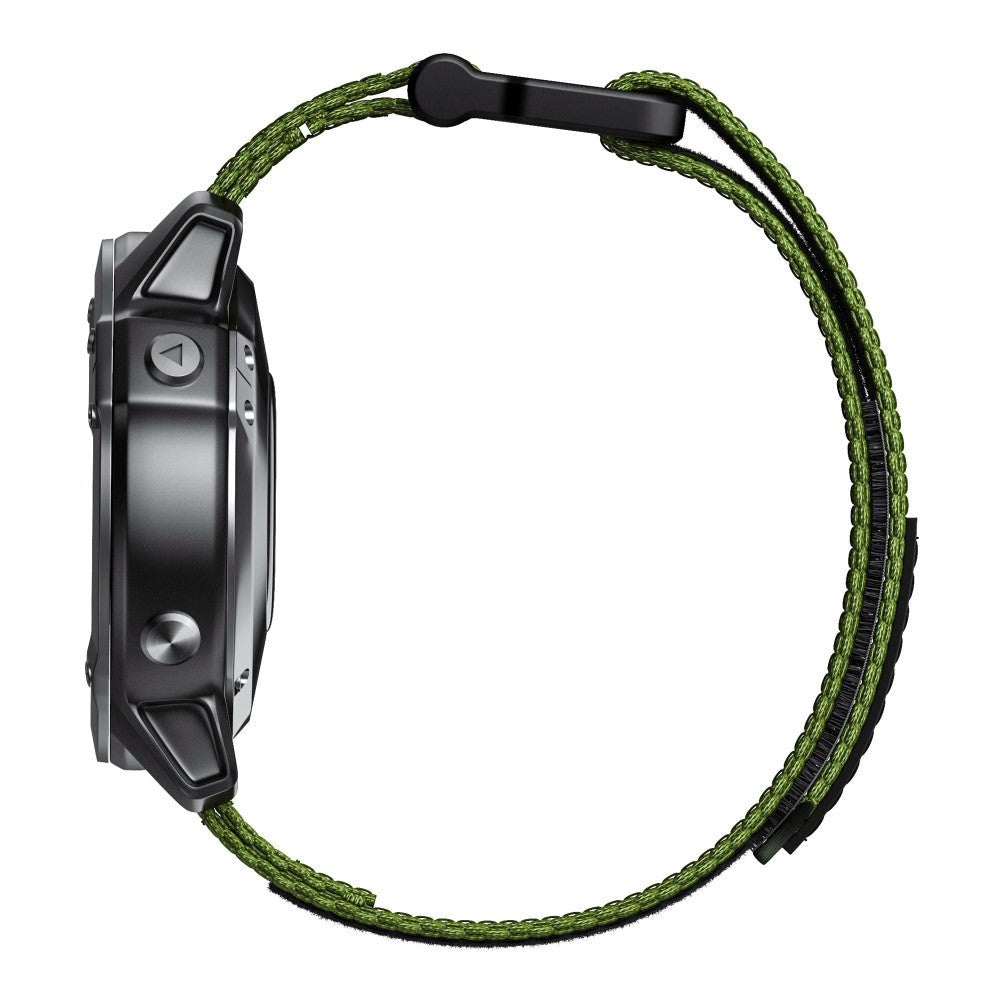 Universal Garmin 26mm Nylon Rem m. Velcro - Grøn