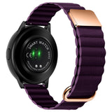 Smartwatch Rem 20mm Magnetisk Litchi Læder - Lilla / Rose Gold