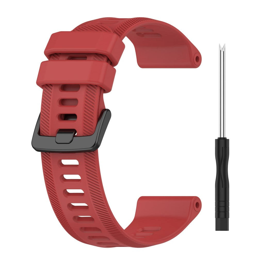 Garmin Rem 22mm Silikone Rillet - Rød