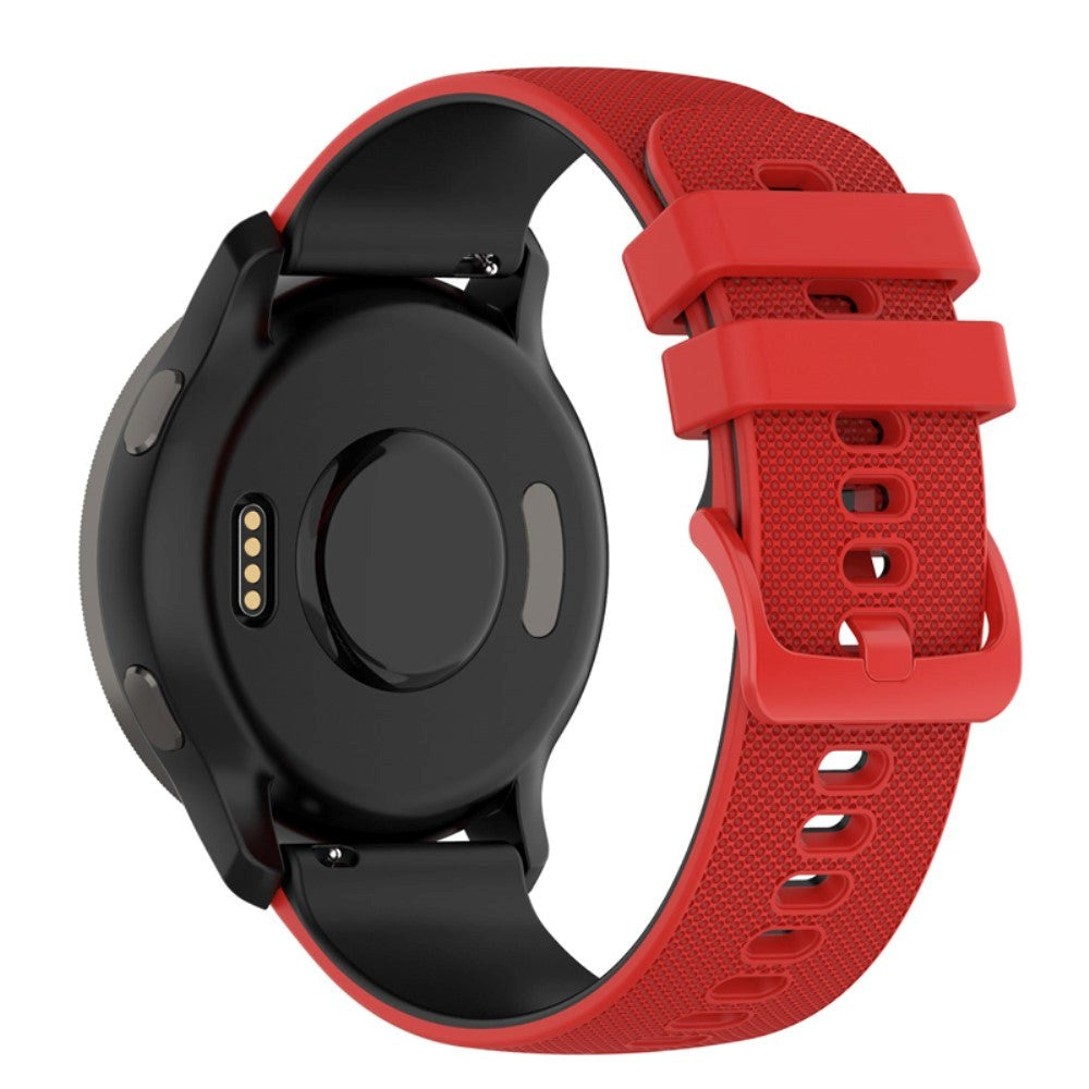 Smartwatch Silikone Rem (22mm) Gitter - Rød / Sort