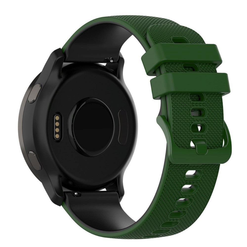 Smartwatch Silikone Rem (22mm) Gitter - Grøn / Sort