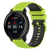 Smartwatch Silikone Rem (22mm) Gitter - Limegrøn / Sort