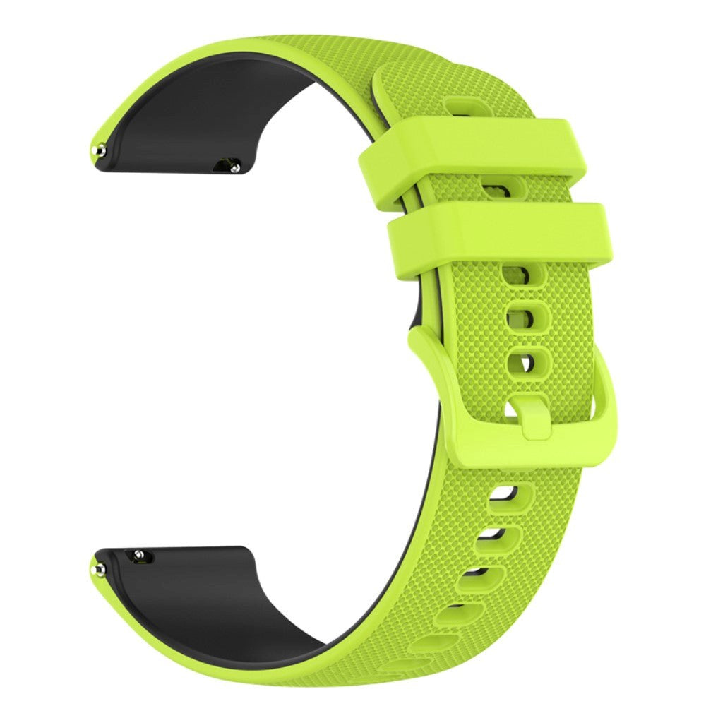 Smartwatch Silikone Rem (22mm) Gitter - Limegrøn / Sort