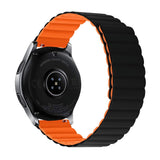 Smartwatch Vendbar Rem 22mm Magnetisk Silikone - Sort / Orange