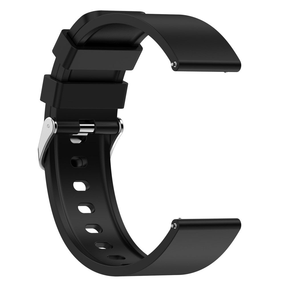 Universal Silikone Smartwatch Urrem (20mm) m. Metal Spænde - Sort