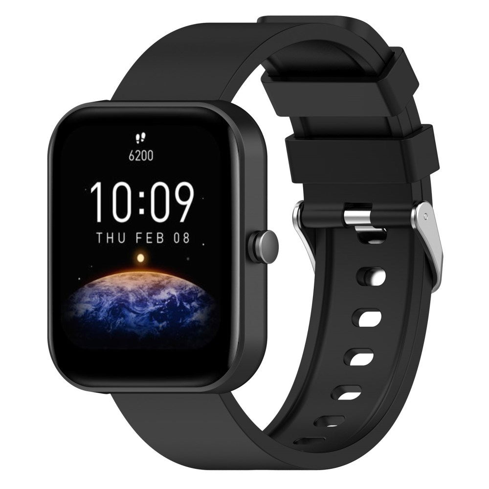 Universal Silikone Smartwatch Urrem (20mm) m. Metal Spænde - Sort