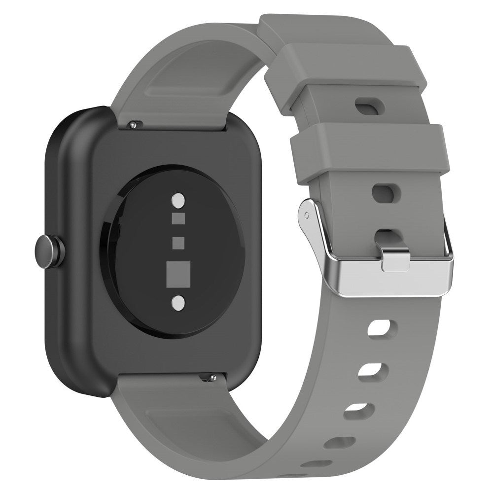 Universal Silikone Smartwatch Urrem (20mm) m. Metal Spænde - Grå