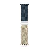 Apple Watch (38/40/SE/41/42mm) Tofarvet Nylon Rem - Mørkeblå / Beige