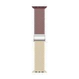 Apple Watch (38/40/SE/41/42mm) Tofarvet Nylon Rem - Lilla / Beige
