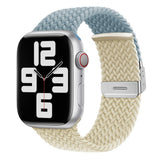 Apple Watch (38/40/SE/41/42mm) Tofarvet Nylon Rem - Blå / Beige