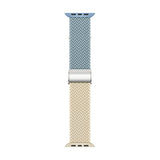 Apple Watch (38/40/SE/41/42mm) Tofarvet Nylon Rem - Blå / Beige