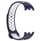 Xiaomi Smart Band 10 / 9 / 8 / NFC Silikone Urrem - Mørkeblå / Hvid