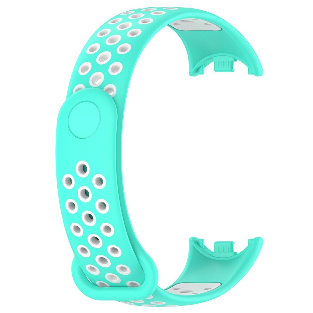 Xiaomi Smart Band 10 / 9 / 8 / NFC Silikone Urrem - Turkis / Hvid