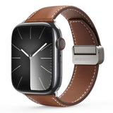 Apple Watch (38/40/SE/41/42mm) DUX DUCIS Kunstlæderrem - Brun