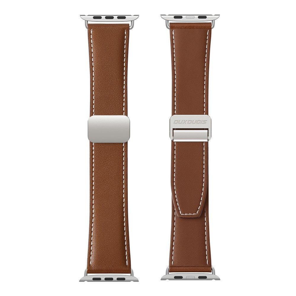 Apple Watch (38/40/SE/41/42mm) DUX DUCIS Kunstlæderrem - Brun