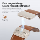 Apple Watch (38/40/SE/41/42mm) DUX DUCIS Kunstlæderrem - Brun