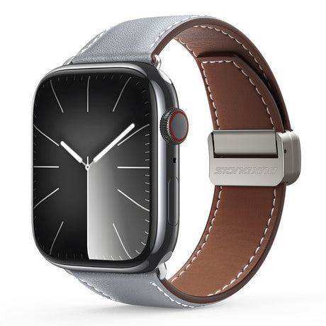 Apple Watch (42/44/SE/45/46/49mm) DUX DUCIS Kunstlæderrem - Grå