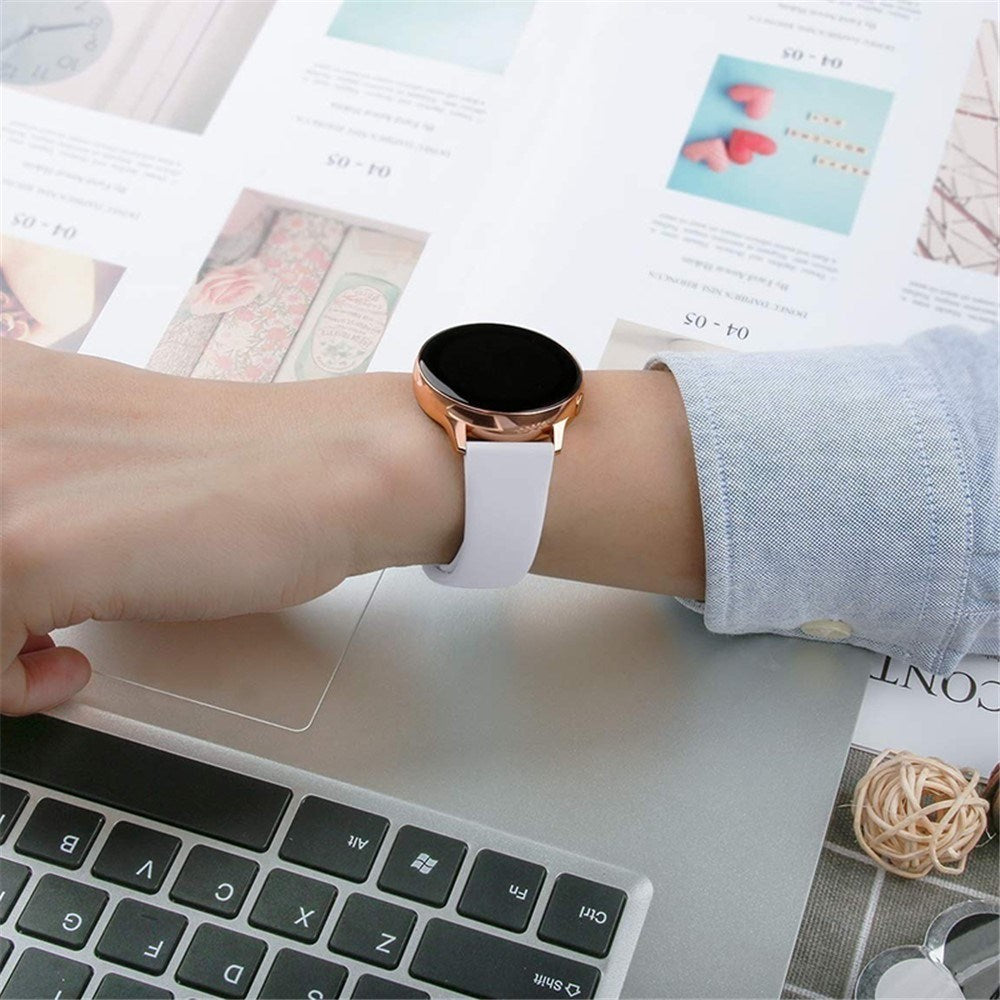 Huawei Watch GT 4 (41mm) / Garmin Venu 3S (18mm) Silikone Urrem - Hvid