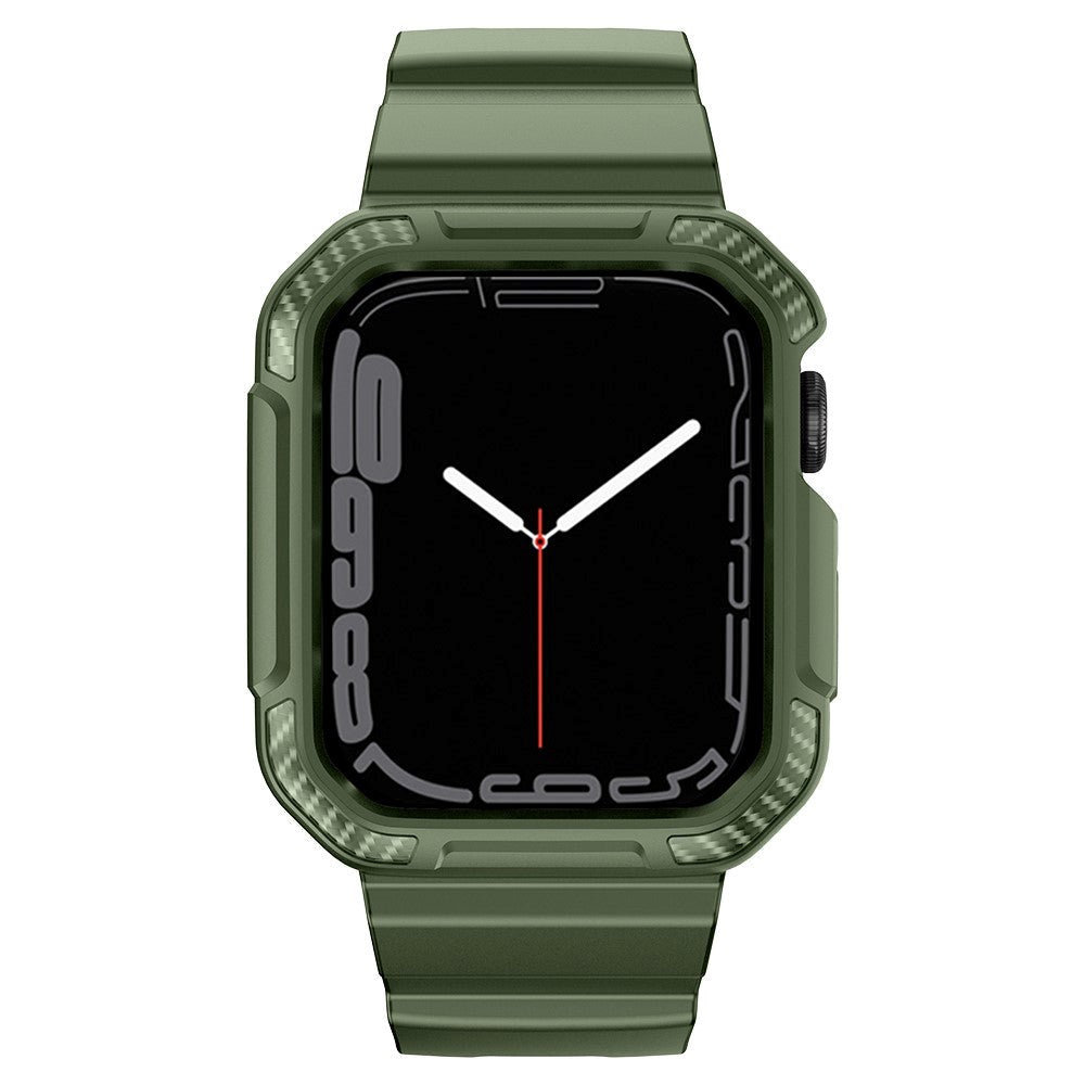 Apple Watch (42/44/SE/45mm) Plastik Cover og Urrem - Grøn