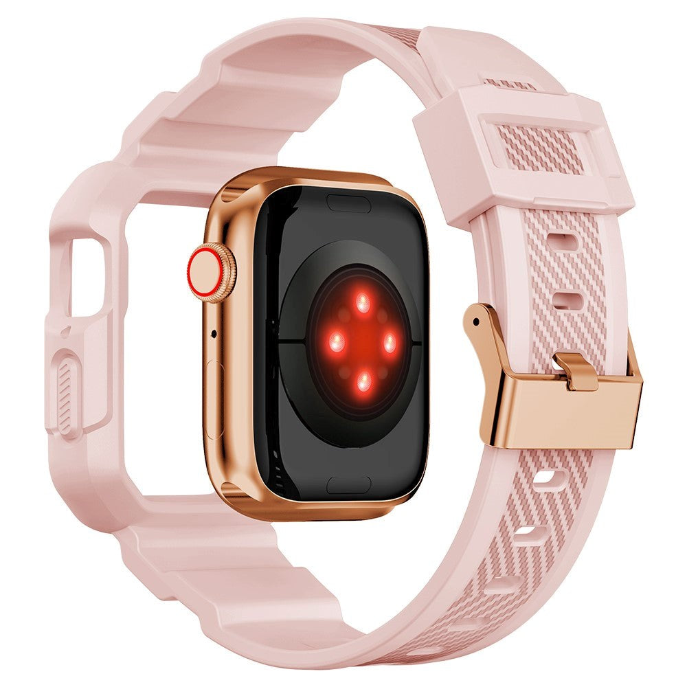 Apple Watch (38/40/SE/41MM) Plastik Cover og Urrem - Lyserød