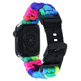 Apple Watch (38/40/SE/41/42mm)EIDERWOOD Tofarvet Flettet Nylon Urrem - Multi