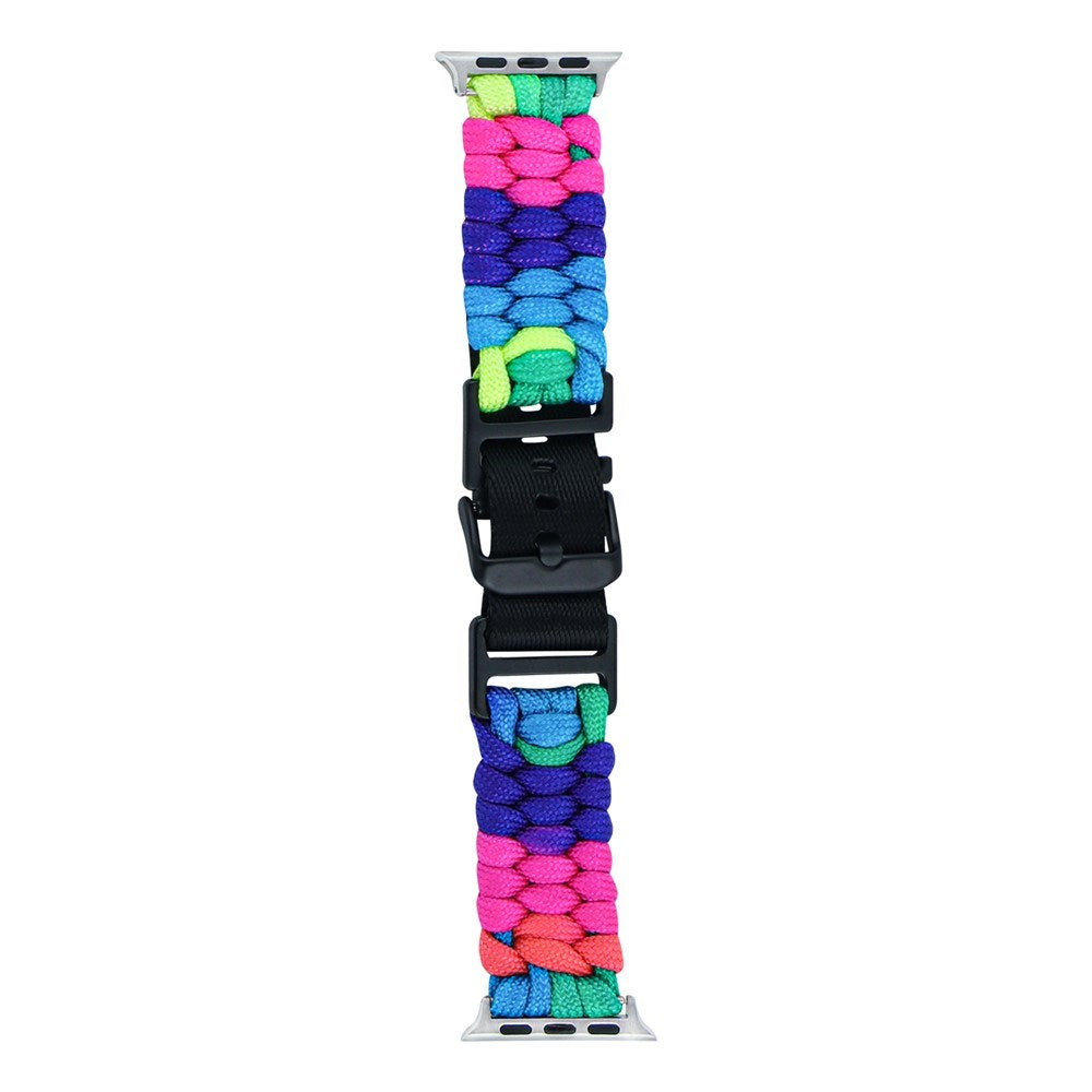 Apple Watch (38/40/SE/41/42mm)EIDERWOOD Tofarvet Flettet Nylon Urrem - Multi