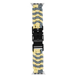 Apple Watch (42/44/SE/45/46/49mm) EIDERWOOD Tofarvet Flettet Nylon Urrem - Gul / Grå