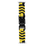 Apple Watch (42/44/SE/45/46/49mm) EIDERWOOD Tofarvet Flettet Nylon Urrem - Gul / Sort