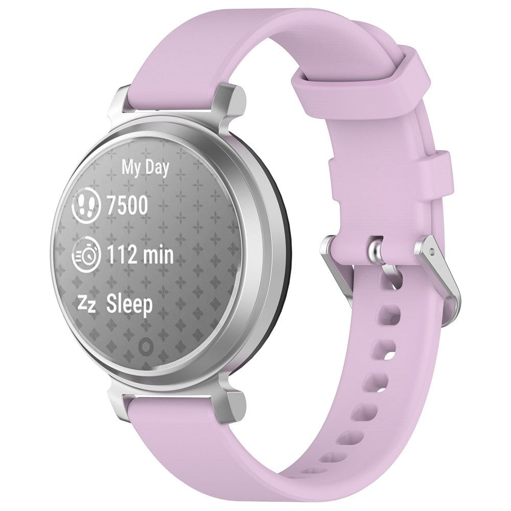 EIDERWOOD Garmin Lily 2 Silikone Urrem m. Metalspænde - Lilla