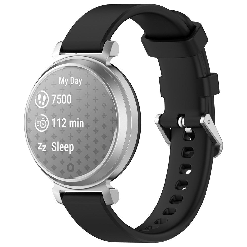 EIDERWOOD Garmin Lily 2 Silikone Urrem m. Metalspænde - Sort