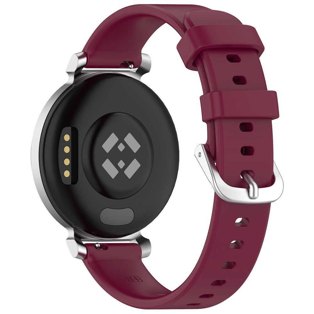 EIDERWOOD Garmin Lily 2 Silikone Urrem m. Metalspænde - Mørkerød